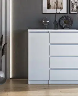 Komody NABBI Kramfors dvojdverová komoda biela