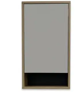 Nábytok do kúpeľne Závesná skrinka so zrkadlom Nova mini 44cm dub evoke