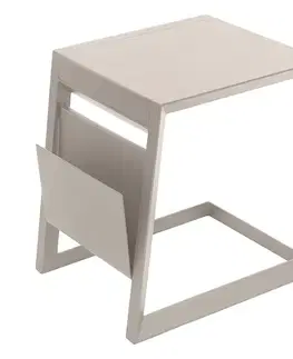Stolčeky DEOKORK Kovový odkladací stolík LISABON (ivory)