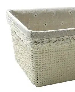 Košíky úložné MAKRO - Košík s látkou 27,5x18,3x12,3cm
