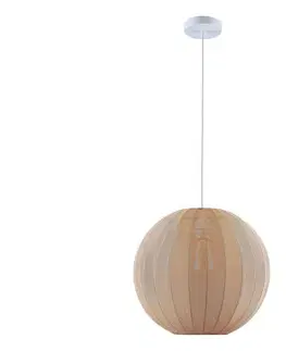 Svietidlá  Závesný luster na lanku SENSAI 1xE27/20W/230V, priemer 40 cm, béžový 333605