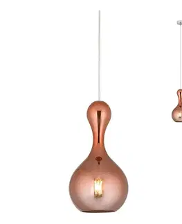 Svietidlá Redo 01-2257 - Luster na lanku LOB 1xE27/42W/230V pr. 18 cm meď 01-2257