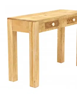 Konzolové stolíky Konzolový stolík Manu 110x76x40 indický masív mango