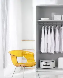 Šatníkové skrine BETKA 56 šatníková skriňa so zrkadlom, biely lesk 22981656
