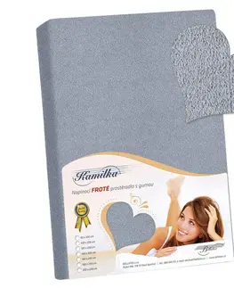 Plachty Bellatex Froté prestieradlo Kamilka modrosivá, 90 x 200 cm