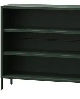 Regály v podkrovnom štýle Kovový regál nízky Luca Modern Bottle Green