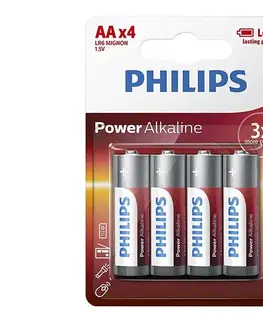 Predlžovacie káble Philips LR6P4B/10 - 4 ks alkalické baterie AA POWER ALKALINE 1,5V 2600mAh Phil-LR6P4B/10