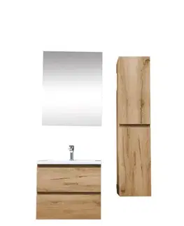 Kúpeľňový nábytok Kúpeľňová skrinka s umývadlom SAT B-Way 59x50x45 cm dub mat KSETBWAY21 KSETBWAY21