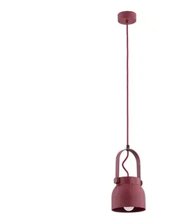 Svietidlá Argon 8292 - Luster na lanku LOGAN 1xE27/15W/230V pr. 14 cm červená 8292