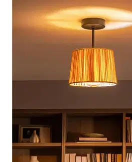 Svietidlá BRILAGI - LED prisadený luster CERIA BOHO 1xE27/60W/230V pr. 20 cm čierna/rafia BG3989+EG781156