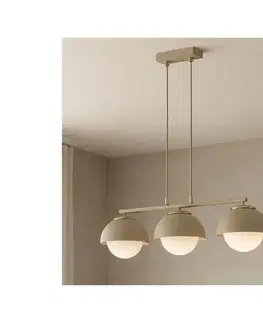 Svietidlá BRILAGI - Závesný luster na lanku COSMO 3xE27/60W/230V béžová/zlatá 87-008B