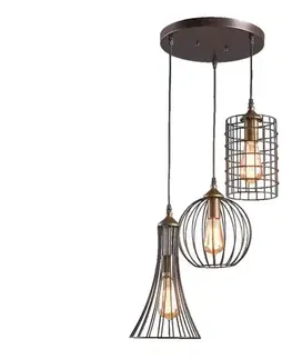 Svietidlá LUXERA  - Luster na lanku TRION 3xE27/60W/230V 