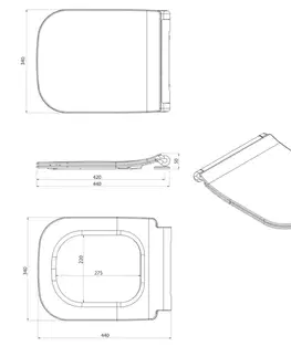 WC dosky ISVEA - VEA WC sedátko SLIM, Soft Close, Easy Take, biela 40Z10200I-S