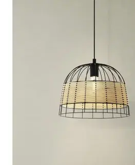 Svietidlá Eglo 55709 - Luster na lanku ANWICK 1xE27/40W/230V ratan 55709