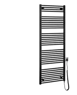 Svietidlá Aqualine - Elektrický kúpeľňový radiátor DIRECT-E 800W 168x60 cm matná čierna ILE66TB