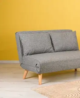 Pohovky a gauče Dvojmiestna rozkladacia pohovka Folde 2-Seater - Light Grey