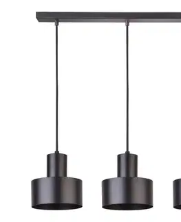 Svietidlá  Luster na lanku RIF 3xE27/60W/230V čierna 30899