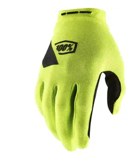 Cyklistické rukavice Cyklo a motokrosové rukavice 100% Ridecamp fluo žltá fluo žltá - S