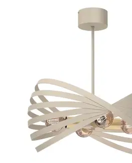 Svietidlá  Luster na tyči SPARKLE 4xE27/15W/230V béžová 8993