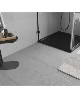 Vane MEXEN - Flow Sprchová vanička štvorcová slim 85 x 85, čierna mat 46S708585