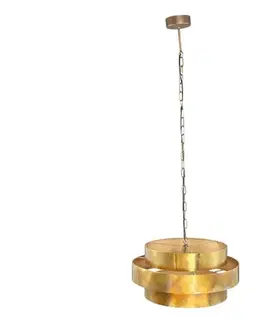 Svietidlá PTMD - Luster na reťazi ZANTH 1xE27/40W/230V pr. 52 cm zlatý 8720014562500