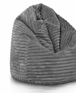 Sedacie vaky a kocky Sedací vak Bag Sako XL stripe TiaHome - sivá