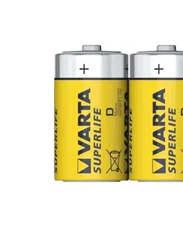 Predlžovacie káble Varta 2020 - 2 ks Zinkouhlíková batéria SUPERLIFE D 1,5V 2020101302