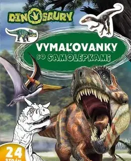 Nalepovačky, vystrihovačky, skladačky Vymaľovanky so samolepkami - Dinosaury (A4)