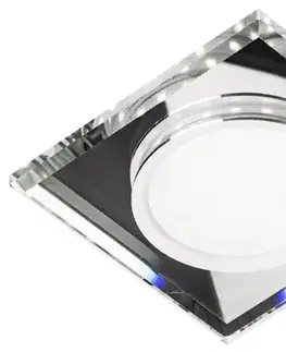 Stropná svetla Stropné svietidlo chróm/biele štvorcové LED SSP-22