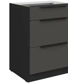 Kuchynské skrinky stojace Kuchynská skrinka Aria-Gr/Bl Anti Fingerprint 60d 3s Bb