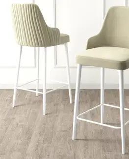 Barové stoličky Bar Stool Set (6 Pieces) Enox - Cream, White