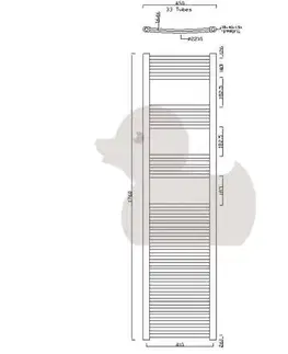 Radiátory do kúpeľne SIKO - Radiátor kombinovaný Anima Marcus 176x45 cm chróm MA4501760CR MA4501760CR