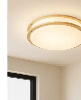 Svietidlá BRILAGI - Stropné svietidlo ELARO 4xE27/40W/230V pr. 41 cm dekor dreva BRI875
