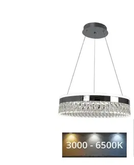 Svietidlá  LED Stmievateľný luster na lanku LED/90W/230V 3000-6500K chróm + diaľkové ovládanie TA2300/CH
