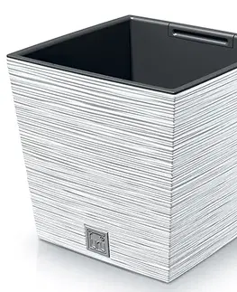 Kvetináče a truhlíky NABBI DFS300 plastový kvetináč 29,5 cm biela