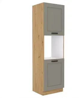 Kuchynské skrinky stojace Kuchynská skrinka Luna claygrey/artisan 60DP-210 2F