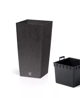 Kvetináče a truhlíky NABBI DRTS300 plastový kvetináč 30 cm hnedá