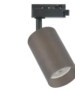 Svietidlá  Bodové svietidlo pre 1-fázový lištový systém PIPE 1xGU10/10W/230V hnedé ML2335