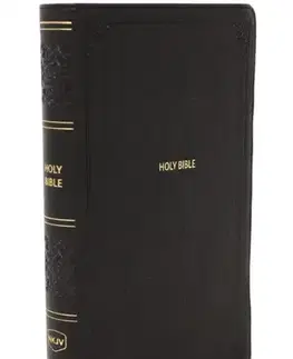 Náboženstvo NKJV Giant Print End-of-Verse Reference Bible, Black Leathersoft, Red Letter, Comfort Print - Thomas Nelson