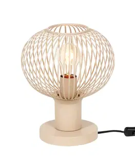 Stolné lampy Moderná drôtená stolná lampa béžová 23 cm - Gila