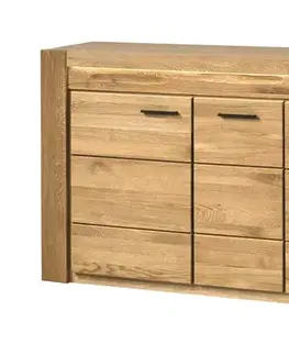 Komody a skrinky LEVET 45 dverová komoda, dub Natura