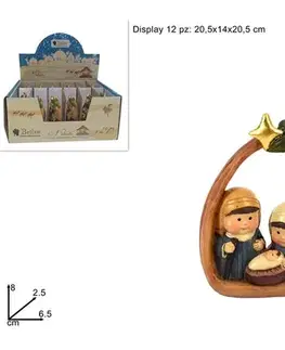 Vianočné dekorácie MAKRO - Svätá rodina 8cm