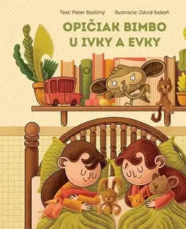 Leporelá, krabičky, puzzle knihy Opičiak Bimbo u Ivky a Evky - leporelo - Peter Stoličný