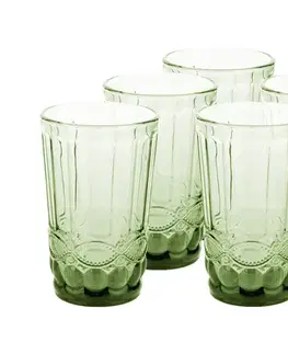 Poháre KONDELA Fregata Typ 6 pohár na vodu (6 ks) 350 ml zelená