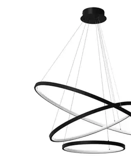 Svietidlá  LED Luster na lanku HOOP LED/93W/230V pr. 80 cm 4000K čierna ML1543