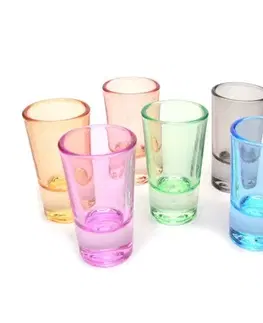 Poháre Kinekus Pohár štamprlík, objem 30ml, farebné, sada 6ks, PROSTE