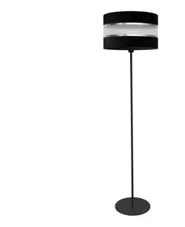 Lampy  Stojacia lampa HELEN 1xE27/15W/230V čierna S-0803/1 BK+SL+MAT