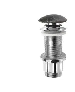 Svietidlá Sapho - Umývadlová výpusť Click-Clack BLOK, priemer 6,7 cm, kameň/čierna 2401-911