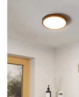 Svietidlá Eglo 901326-LED Kúpeľňové stropné svietidlo FUEVA LED/14,2W/230V pr.27,8cm IP44 čierna 901326