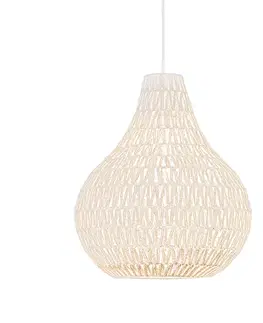 Závesné svietidlá Skandiánske závesné svietidlo biele 45 cm - Lina Drop